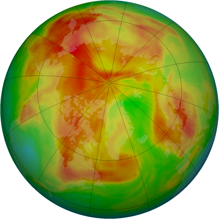 Arctic ozone map for 03 May 1985